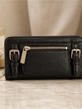 NWOT Michael Kors Gold and Brown Wallet with Sophisticated Design
